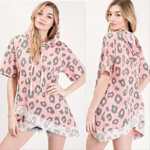 Leopard print Hoodie Top